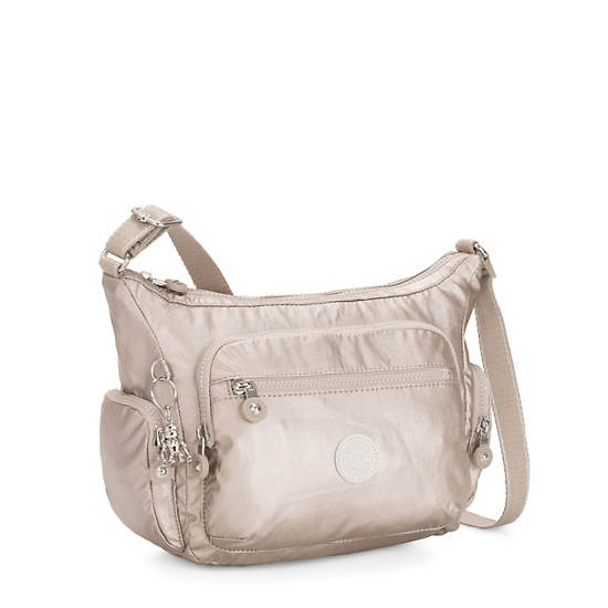 Kipling Gabbie Small Metallic Crossbody Veske Sølv | NO 2072YX